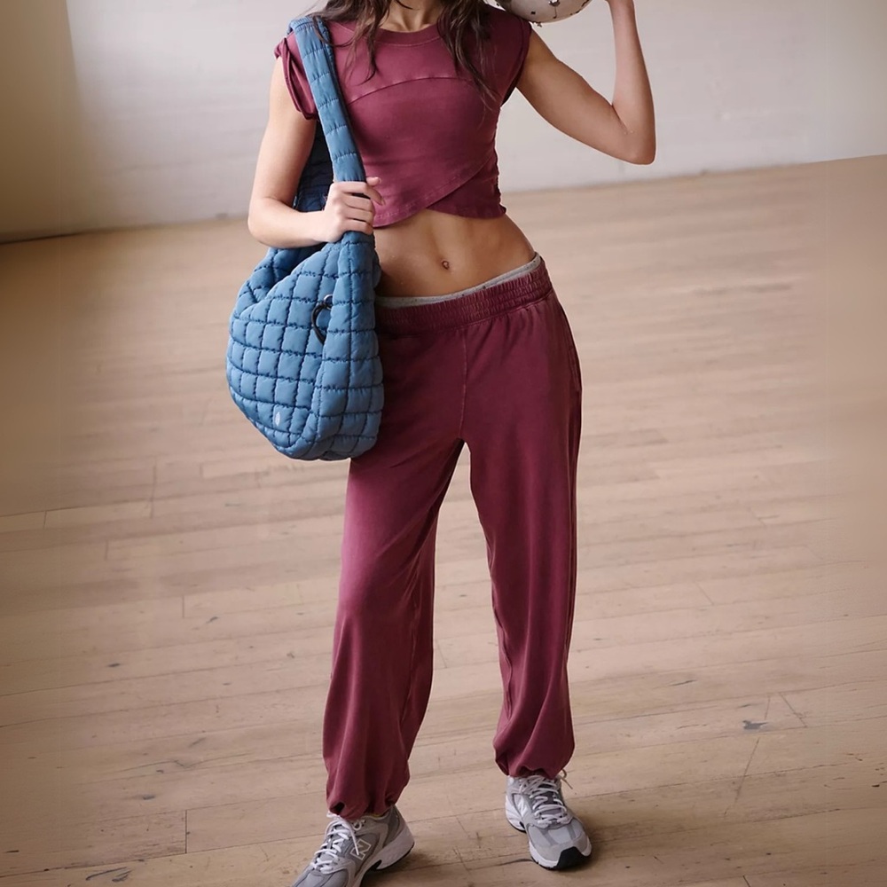 ** SOLD ** FP Movement Hot Shot Crossover SET in Clove / Burgundy Size XS - Picture 2 of 9